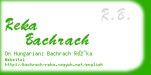 reka bachrach business card